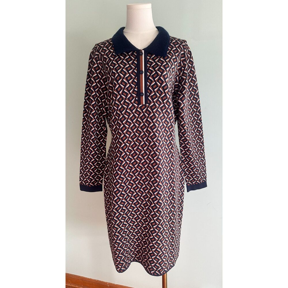 Diane Von Furstenberg "Milena" Career Polo Dress Luxury Size L NWOT